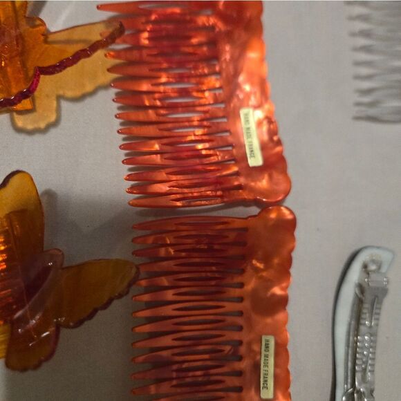 VTG Lot of 55 + Hair Clips,Barretes Made In France US, HK Hand Pained Rare - Picture 13 of 16